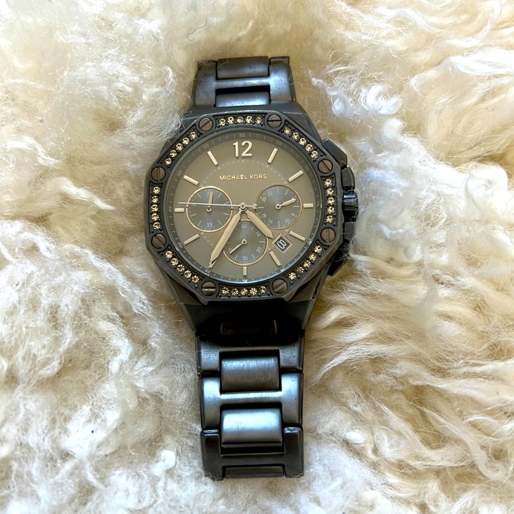Micheal Kors, steel watch, crystal face